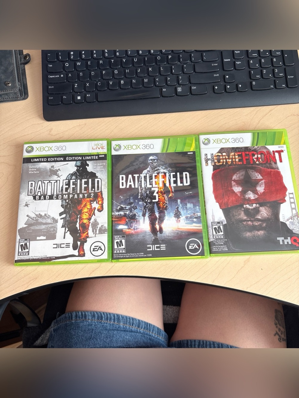 Xbox 360 Battlefield 3 & Bad Company 2 + Homefront Game Lot